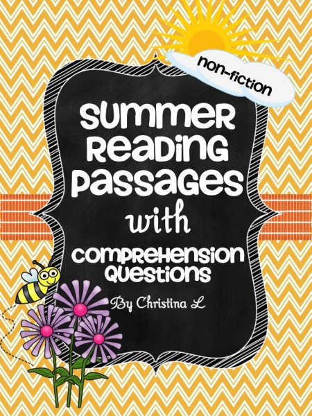 language arts free summer reading passages the best of teacher entrepreneurs marketing cooperative