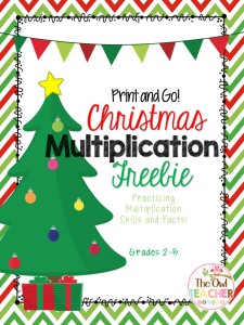 multiplication facts, freebie, math, holiday