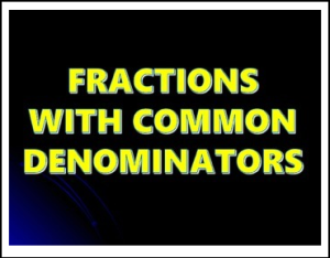 common denominators