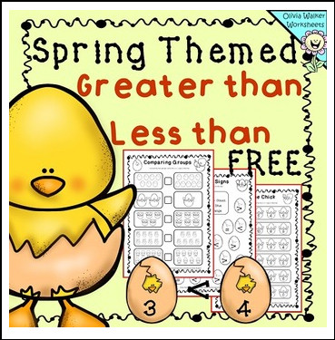 free math lesson free spring easter greater than less than worksheets the best of teacher entrepreneurs marketing cooperative