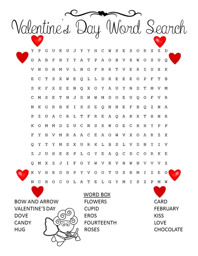 Valentine s Day Activity Word Search The Best Of Teacher Entrepreneurs Marketing Cooperative