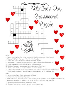 Valentine's crossword