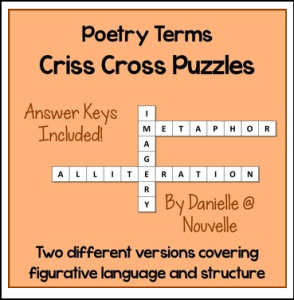 poetry terms xword
