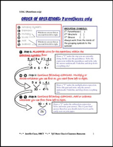 Order of Operations Notes