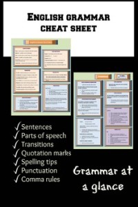 english grammar sheet
