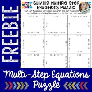 FREE MATH LESSON – “Multi-Step Equations – Free Activity” – The Best of ...