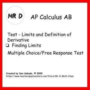 AP Calculus AB – Limits and Definition of Derivative Test – The Best of ...