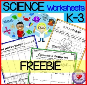 FREE SCIENCE LESSON – “Science Worksheets K-3 FREEBIE” – The Best of ...