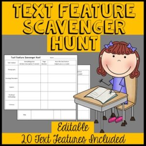 FREE LANGUAGE ARTS LESSON – “Text Feature Scavenger Hunt” – The Best of ...